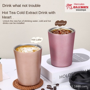 Taza termo de vacío de acero inoxidable 304 para coche transfronterizo moderno, 12oz portátil de taza de café, taza de bolsillo para leche potable directa, taza hirviendo - Product Image 3