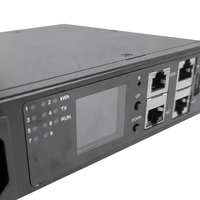 PDU intelligent horizontal de haute qualité 19 pouces, monophasé 16A 32A, 8 prises C13 C19