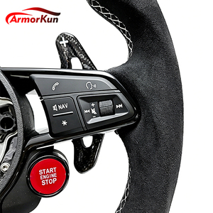 Volant de course personnalisé haut de gamme en cuir et fibre de carbone avec LED pour <span class=keywords><strong>Audi</strong></span> A3 A5 R8 RS3 S3 Q3 A4 <span class=keywords><strong>Q5</strong></span> SQ2 SQ5 Q8 Q7 SQ7 RSQ3 - Product Image 2