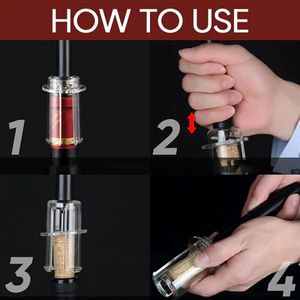 Ouvre-bouteille manuel à pression d'air Ensemble d'ouverture de <span class=keywords><strong>vin</strong></span> Pompe à pression d'air Ouvre-bouteille Verseur <span class=keywords><strong>Bouchon</strong></span> de vide Pompe à <span class=keywords><strong>aiguille</strong></span> <span class=keywords><strong>Vin</strong></span> - Product Image 2