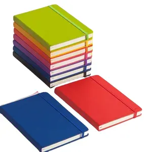 Großhandel Hochwertige Fabrik versorgung Personal isiertes Papier A5 PU Leder Notebook Mit Benutzer definiertem Logo Gummiband