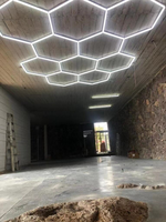 Offre Spéciale voiture atelier hexagone Led lumière Garage haute qualité hexagonal lavage voiture magasin éclairage
