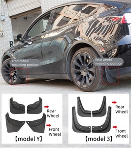 2024 accessoires de <span class=keywords><strong>voiture</strong></span> TPE garde-boue de <span class=keywords><strong>voiture</strong></span> avec <span class=keywords><strong>avant</strong></span> arrière pour tesla modèle y garde-boue à 3 roues - Product Image 4