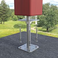 Support de poteau de sol réglable en hauteur avec filetage, base en béton