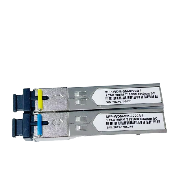 1.25GBase SFP Duplex WDM Transceiver Module 1310nm SMF 20km LC DDM for 4G Fiber Optic Networks