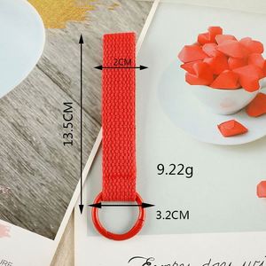 Promotional Korean Style Durable Zinc Alloy Cotton Key Chain Lanyards Keychain Wristlet Woven Wrist Lanyard for Keys <b>Gift</b> - Product Image 2