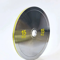 Plaques de poids calibrées en acier chromé Eric Grip 45 lb, construction monobloc, usinées CNC, pour entraînement de musculation et haltérophilie