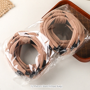 <span class=keywords><strong>Bandeau</strong></span> Coréen Large en Tissu à Rayures Noué, Bandeaux Hauts pour un Volume Crânien pour Femmes - Product Image 4