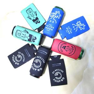 Wholesale RYO Custom Multicolor Neoprene Insulated Thermal Slim <b>Collapsible</b> Waterproof Shockproof 12oz Can Cooler Foam Bags - Product Image 2
