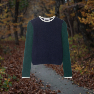 DEMAIR 2025 nuevo suéter de punto transpirable con estampado de Color de contraste informal para mujer estilo Vintage americano europeo otoño - Product Image 2