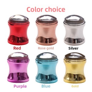 Tampons à ongles en silicone plaqué métal, grande tête de tampon transparente en gelée de 3,8 cm avec capuchon, outil de transfert d'art d'ongles DIY, <span class=keywords><strong>manucure</strong></span>, vente en gros - Product Image 3