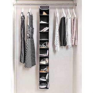 10-Shelf Hanging Closet <b>Shoe</b> Organizer with Side Mesh Pockets Space Saving <b>Shoe</b> Holder &Storage Great for <b>Shoes</b> Handbags Purses - Product Image 6