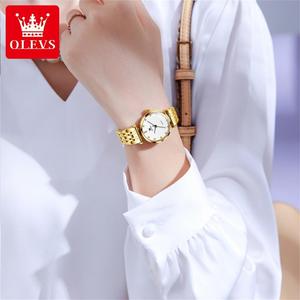 Reloj de Lujo Personalizado con Logotipo OEM 5596, Reloj de Pulsera de Cuarzo Elegante e Impermeable para Mujer, Regalos de Lujo - Product Image 4
