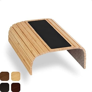 Reposabrazos de sofá de madera de bambú plegable, bandeja, mesa, brazo de sofá, aperitivos, bebidas, Bandejas para servir para accesorios para el hogar - Product Image 5