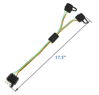 Adaptateur de remorque plat à 4 broches OEM Y-Splitter avec prise de harnais d'extension de remorque de 17.5 pouces 4 voies pour feu de hayon LED