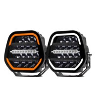 Phare LED circulaire de 7 pouces 96W IP67 étanche à la poussière avec optique hyper spot pour la course de buggy dans le désert
