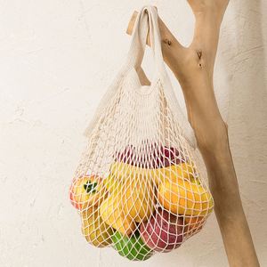 Sac de courses en coton écologique à mailles chaudes pour les courses, les fruits et les légumes, sac de courses en filet pour le marché - Product Image 3