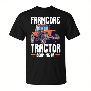 Camiseta Farmcore Tractor Beam Me Up con diseño vintage de agricultor - Product Image 2