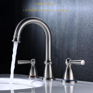 Brass đòn bẩy đôi rộng rãi 3 lỗ phòng tắm vòi trong PVD nickle lưu vực tap - Product Image 3