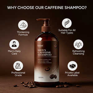Champú con Cafeína para Hombre, para el Crecimiento del Cabello, Anticaída, Engrosador, con Biotina, Fórmula para el Cuidado del Cuero Cabelludo, Marca Privada OEM - Product Image 5