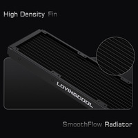 Lovingcool negro 240mm cobre líquido enfriador jugadores de alta eficiencia refrigeración rápida caja de la computadora ventiladores de refrigeración por agua de 4 pines