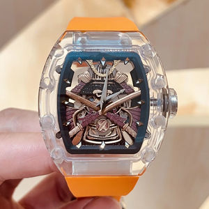 Reloj Mecánico con Correa Naranja y Caja Transparente, el Más Vendido del 2025, Resalta tu Estética Única, Reloj Mecánico de Lujo - Product Image 1