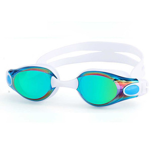 Gafas de natación antiniebla con lentes con revestimiento de espejo, material de PC, ajuste universal para hombres y mujeres - Product Image 1