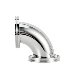 מחבר מהיר סניטרי מסוג ISO מפלדת אל-חלד 304/316L בדרגת מזון, בזווית ישרה 90 מעלות, סוג הידוק, לוואקום - Product Image 1