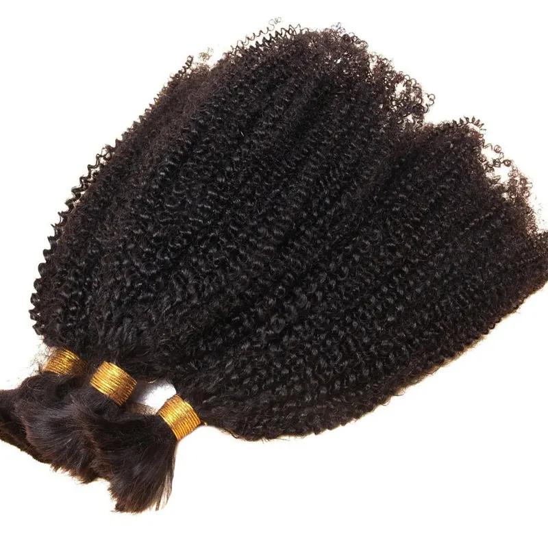 Tidak ada pakan indian remy rambut massal keriting lurus rambut yaki longgar rambut manusia massal untuk crochet