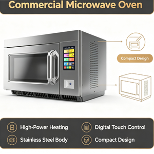 CWB-26BPS Kommerzieller Mikrowellenofen mit Barcode-<span class=keywords><strong>Scan</strong></span>-Funktion, Intelligente <span class=keywords><strong>Scan</strong></span>-zu-Erhitzung-Mikrowelle für Convenience Stores & Fertiggerichte - Product Image 2