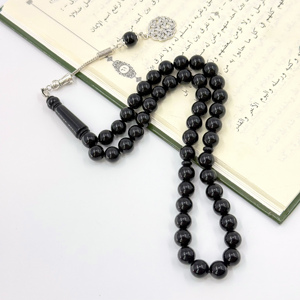 하이 퀄리티 이슬람기도 10mm 45 구슬 천연 수지 용품 판매 Tasbih 세련된 Tasbeeh 아랍어 시계 묵주 - Product Image 3