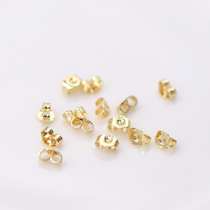 Copper Alloy Stud <b>Earring</b> <b>Backs</b> 18K Gold Plated 925 Stainless Steel For DIY Jewelry Making Accessories Unisex Fashion <b>Earrings</b> - Product Image 2