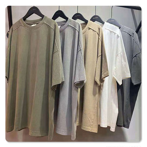 ผู้จัดจำหน่ายเสื้อยืดคุณภาพสูง เสื้อผ้าสตรีทฮิปสเตอร์แบบสั่งทำ ทรงบ็อกซี่ พิมพ์ลายโลโก้แบบพัฟฟ์ เสื้อยืดโอเวอร์ไซส์สำหรับผู้ชาย - Product Image 1