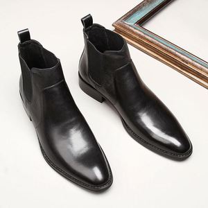 Men Leather Business Dress Shoes <b>Pointed</b> Leisure Soft Loafers Formal Office Oxford Fashion Footwear Casual <b>Flat</b> Moccasin Autumn - Product Image 5
