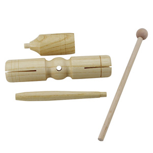 Instrumentos de percusión Orff al por mayor: Sonajas de madera de doble/triple cabezal, tubos de sonido, ayudas musicales para la enseñanza en guarderías. - Product Image 4