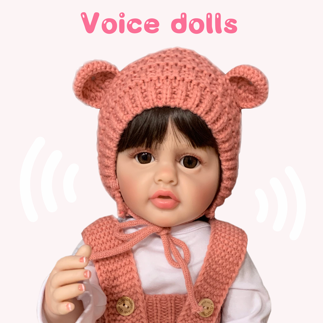 22Inch 55Cm Wholesale Realistic Silicone Baby Russia Girl AI Intelligence Interaction Newborn Vocal Dialogue Reborn Dolls