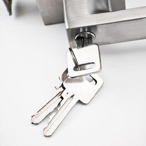 उच्च गुणवत्ता वाले स्टेनलेस स्टील भारी ड्यूटी डोर हैंडल लॉक बेडरूम या बाथरूम के लिए प्रमुख सिलेंडर टिकाऊ एंटी-चोरी सुविधा के साथ - Product Image 4