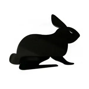 Laser cut Đen Acrylic Bunny Mặt dây chuyền Charm Acrylic thỏ nối Charms Laser Cut đồ trang sức động vật làm cung cấp