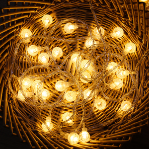 Guirnalda de Luces LED con Bolas USB <span class=keywords><strong>para</strong></span> Jardín, Patio, Interiores, Fiestas Navideñas, Guirnalda de Luces LED con Globos de Burbuja <span class=keywords><strong>para</strong></span> Decoración Navideña con Bolas de Cristal - Product Image 1