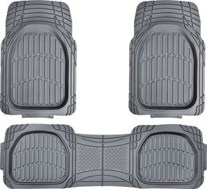Tapis de sol de voiture universels en PVC <span class=keywords><strong>noir</strong></span>, imperméables toutes saisons, à bordure surélevée, épaisseur 2 mm, ensemble complet de 4 pièces - Tapis de protection pour automobile - Product Image 3