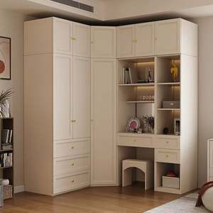 Armario de madera de lujo personalizado con puerta de cristal para almacenamiento de muebles de dormitorio moderno - Product Image 2