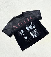T-shirt Homme Personnalisé Vintage Délavé Effet Vieilli, Ourlet Brut, Manches Courtes, Imprimé Graphique Portrait Rétro, Coton Épais
