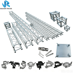 Structure de scène en aluminium noire F14 F24 F31 F33 F34 F44, treillis triangulaire et carré à raccordement rapide pour concerts, DJ, éclairage de scène et présentoirs. - Product Image 2