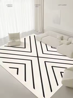 Tapis d'intérieur modernes de luxe en fausse laine pour salon et chambre à coucher, fabriqués à la machine, antidérapants