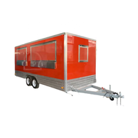 Fabriqué en Chine BBQ 16 pieds Équipement de cuisine complet Remorque de restauration rapide pour Pizaa Hamburger Café Hot Dog Camions de nourriture personnalisables