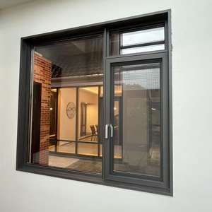 Ventana Moderna de Aluminio Negro Impermeable con Triple Recubrimiento de Durabilidad, Cierre con Certificación <span class=keywords><strong>Energy</strong></span> Star y Múltiples <span class=keywords><strong>Puntos</strong></span> de Cierre - Product Image 2