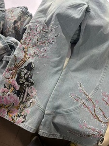 Stokta sınır ötesi ağır işlemeli Y2K amerikan Vintage Boot Cut orta yıkama Hip-hop Streetwear gevşek Unisex Denim - Product Image 6