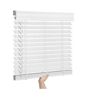 Stores en Faux <span class=keywords><strong>Bois</strong></span> Modernes Horizontaux Intégrés, Manuels, Sans Cordon, Occultants et Imperméables, Prix de Gros pour Fenêtre - Product Image 1