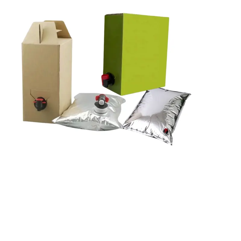 종이 박스 4L 버터플라이 밸브 알루미늄 도금 박스 포함 식품 그레이드 4L 레드 와인 음료 빕 밸브 백