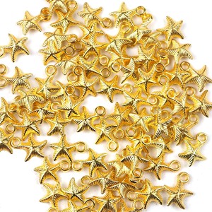Colgante de estrella de mar Ccb chapado en oro para la fabricación de pendientes, accesorio de joyería con forma de estrella de 5 mm - Product Image 2